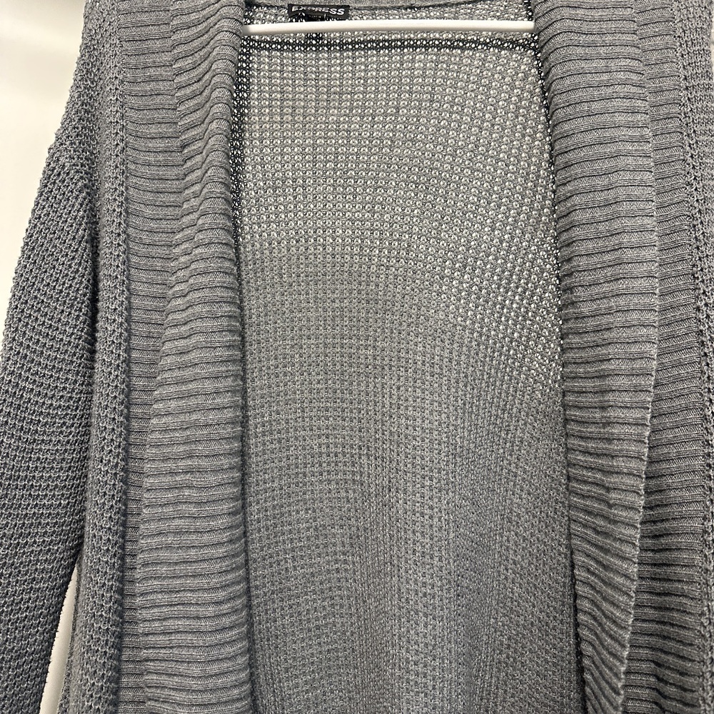 Gray cardigan